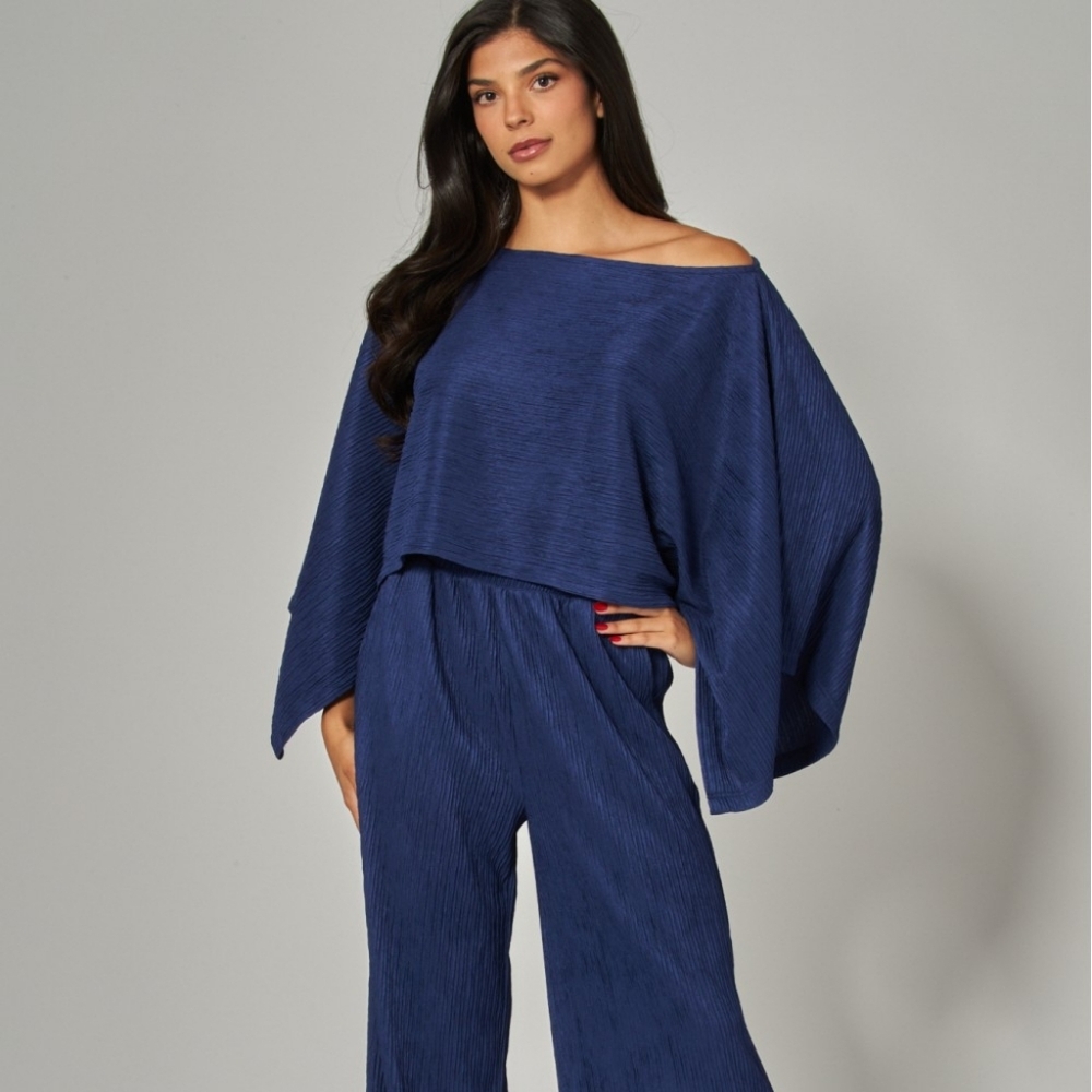 Wide-Leg Navy Women’s Jumpsuit Pantsuit